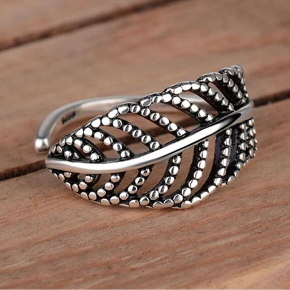 Last one!! The Autumn Leaf Ring in 925 silver - Picture 1 of 6